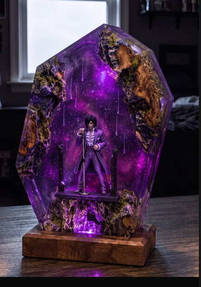 Purple galaxy mic lamp